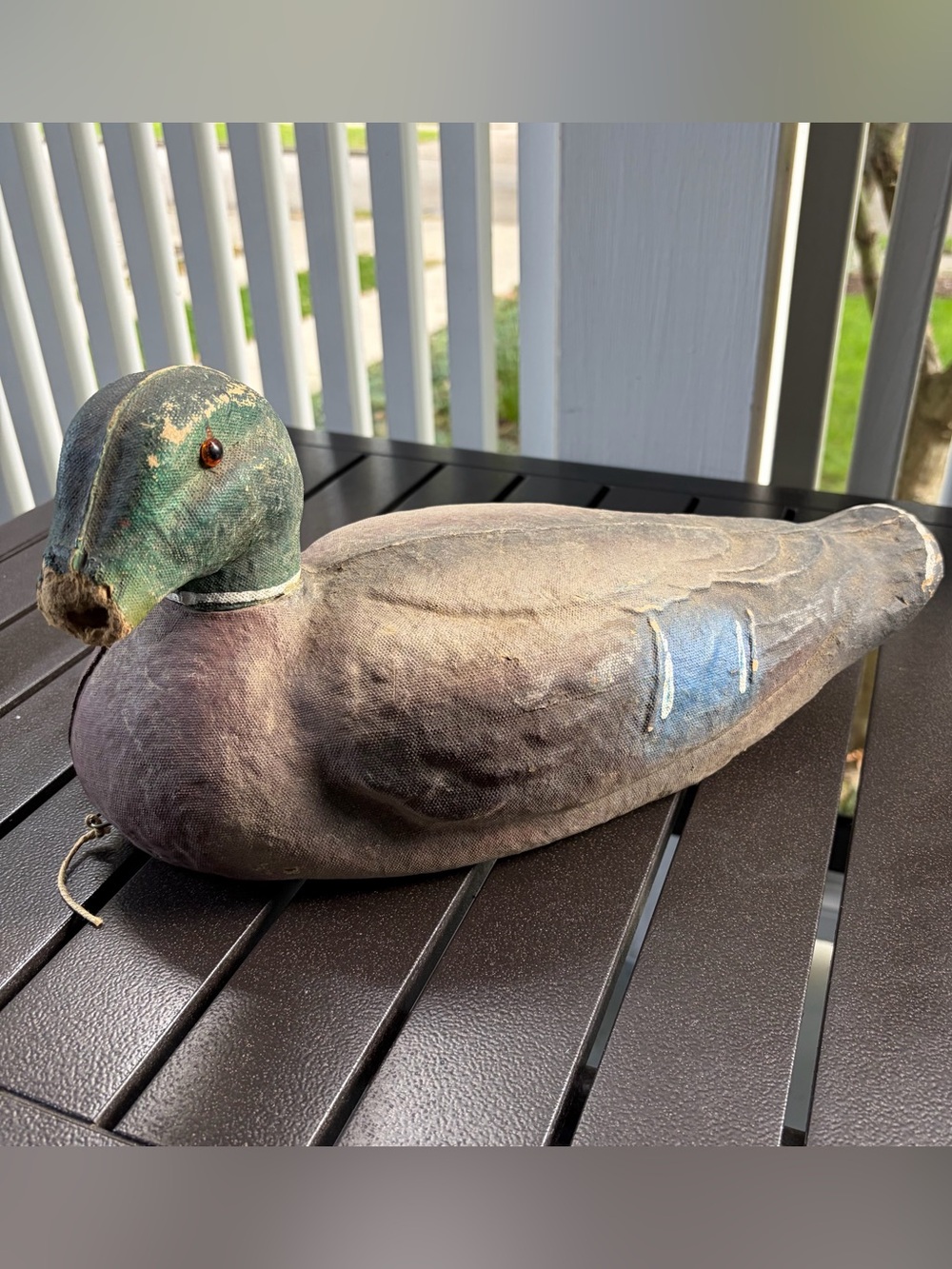 Vtg Victor Veri-Lite Mallard Duck Decoy Mated Pair Glass Eyes Animal Trap Co PA - Picture 2 of 15